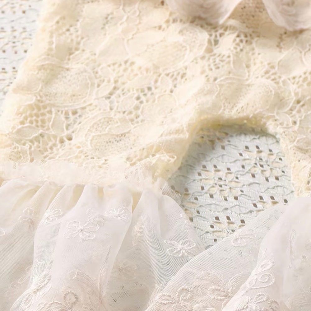 2pc Lace Baby Infant Newborn Outfit with Headband for Photos Photography Shoot - Picture 4 of 7